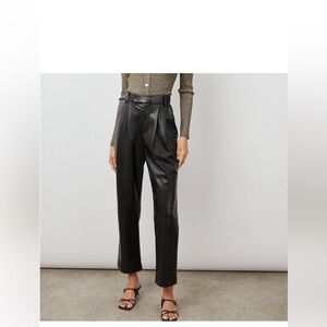 Rails Jo Pant high Waisted Black Vegan Leather 6
